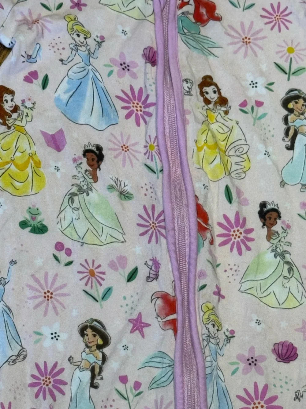 Little Sleepies OG DISNEY PRINCESS Zippy Pajamas 6-12 Months
